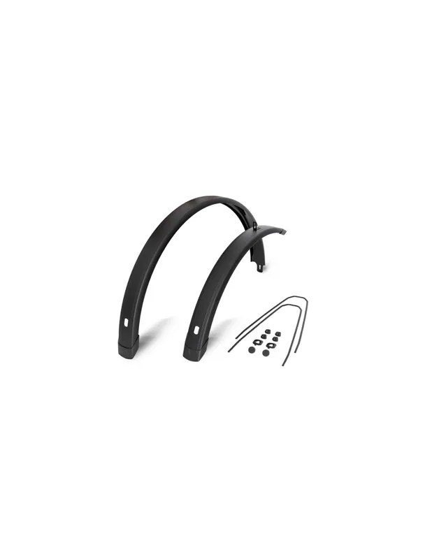 Weekendaanbieding EF spatbord set Tempo Square 28 inch 58mm zwart