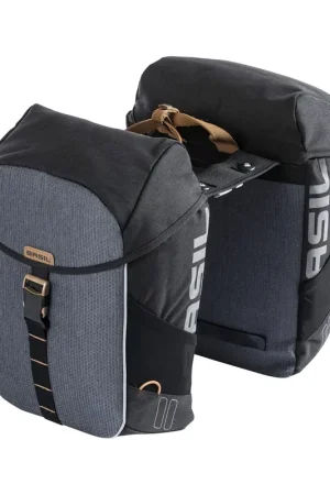 Weekendaanbieding Basil fietstas dubbel Miles black MIK 32L