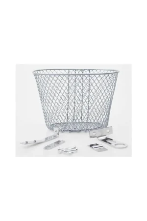 Koop Online Piazza fietsmandje klein 7,5L zilver 25,5x17,5x17cm