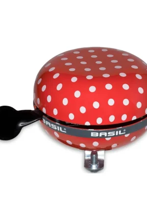Basil bel Ding Dong 80mm Polkadot rood/wit Actieprijs
