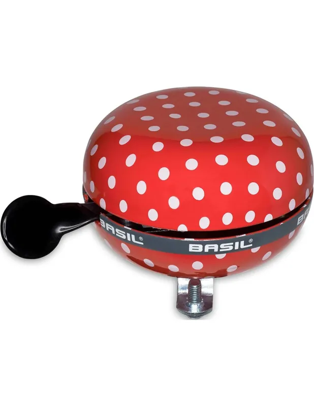 Basil bel Ding Dong 80mm Polkadot rood/wit Actieprijs
