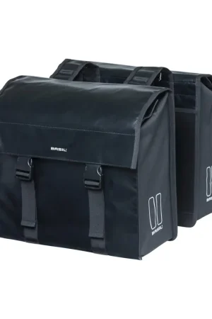 Op = Op Basil fietstas dubbel Urban load zwart 48-53L