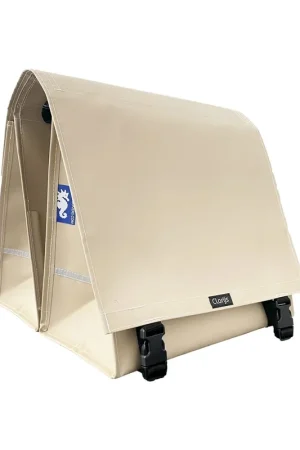 Clarijs fietstas dubbel XL PVC 46L met uitsparing mat zand Koop Online