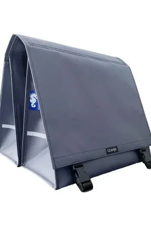 Meest Verkocht Clarijs fietstas dubbel XL PVC 46L met uitsparing mat grijs