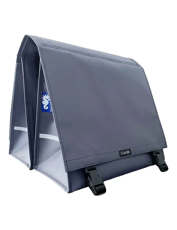 Meest Verkocht Clarijs fietstas dubbel XL PVC 46L met uitsparing mat grijs