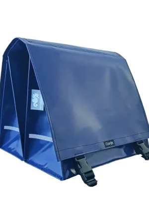 Fabrieksprijs Clarijs fietstas dubbel XL PVC 46L met uitsparing d blauw