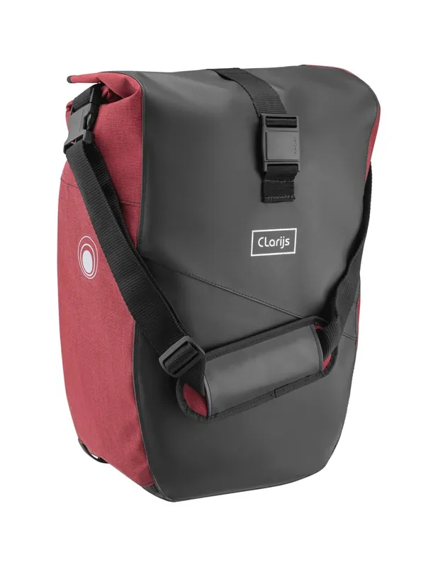 Beperkt Aanbod Clarijs fietstas solobag 24L zwart-rood