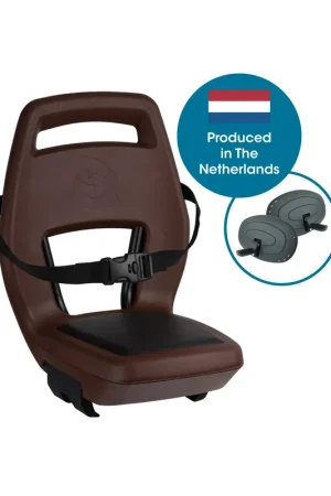 Qibbel achterzitje Junior 6+ drager bev. bruin/zwart Actieprijs