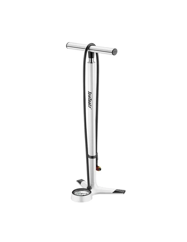IceToolz voetpomp Extreme 260PSI met meter alu/wit Beperkt Aanbod