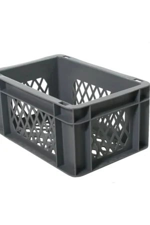 Fietskrat / bagagekrat mini grijs 30x20x14,5cm Flitsaanbieding
