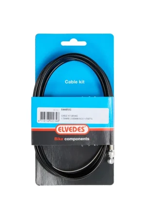Alleen Vandaag Elvedes T-nippel rem kabelkit 1 700mm / 2 000mm RVS zwart