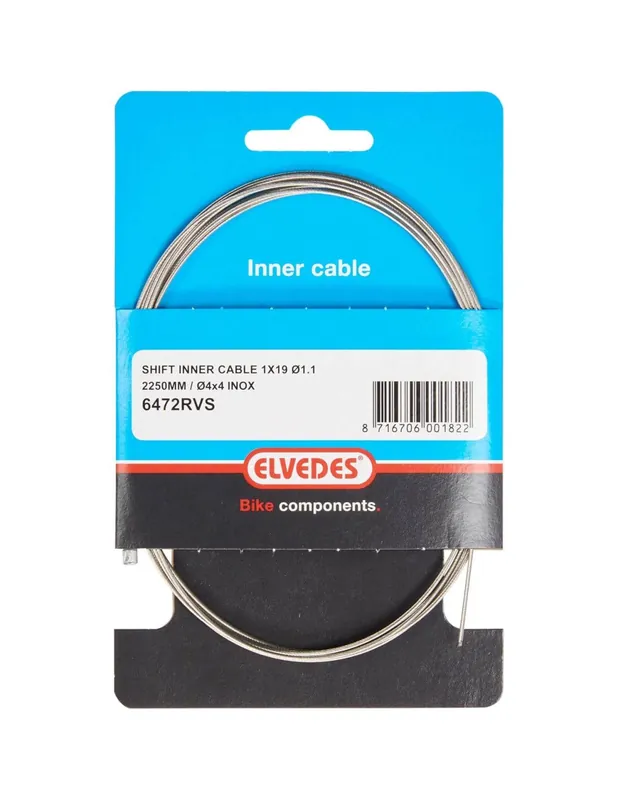 Elvedes schakel binnenkabel rvs 1.1mm nippel 4x4 Premium