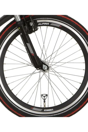 Actieprijs Alpina voorwiel 20 HLQC Yabber zwart zink spk