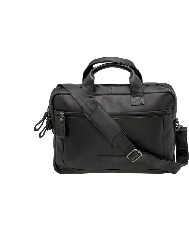 Bestseller New Looxs laptoptas Luko leer zwart 7.5L 15 inch