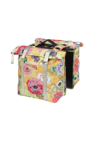 Rechtstreeks Van De Fabrikant Basil fietstas dubbel Bloom Field yellow MIK 28-35L