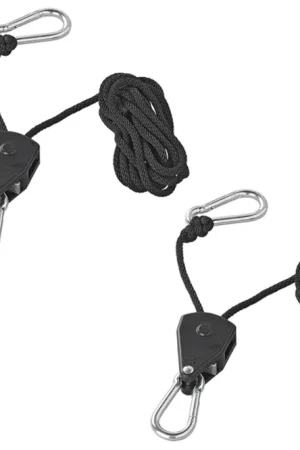 Premium Set van twee ProPlus 320054 staalkabellieren, staalkabeltakel met ratel, 2,5 m, 68 kg