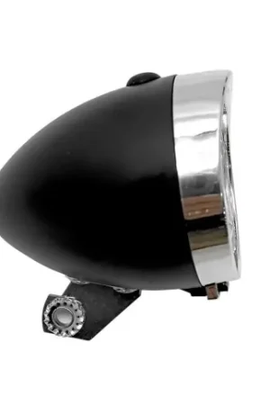 Koplamp Retro 3 LED Zwart Batterij Laatste Versie