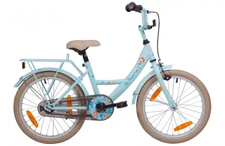 Meisjesfiets 16" BikeFun Flower Fun Girls, blauw Finale Uitverkoop