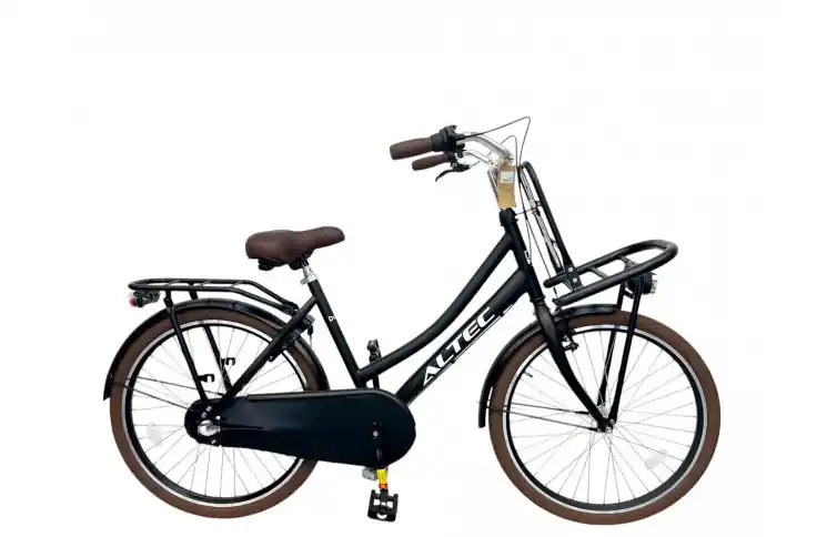 Meisjesfiets Altec Dutch 24"/43 cm/Mat Zwart/24225 Direct Verzonden