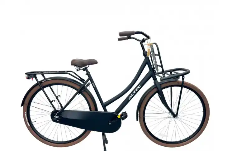 Weekendaanbieding Damesfiets Altec Classic Transportfiets 53cm Mat Zwart