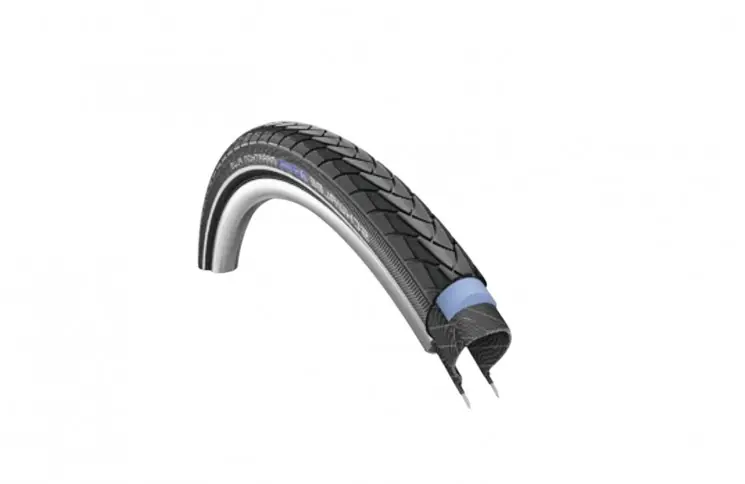 Weekendaanbieding Schwalbe Marathon plus (Smartguard 5mm anti-lek), Zwart met reflectie, 28x1.75, ETRTO 47-622