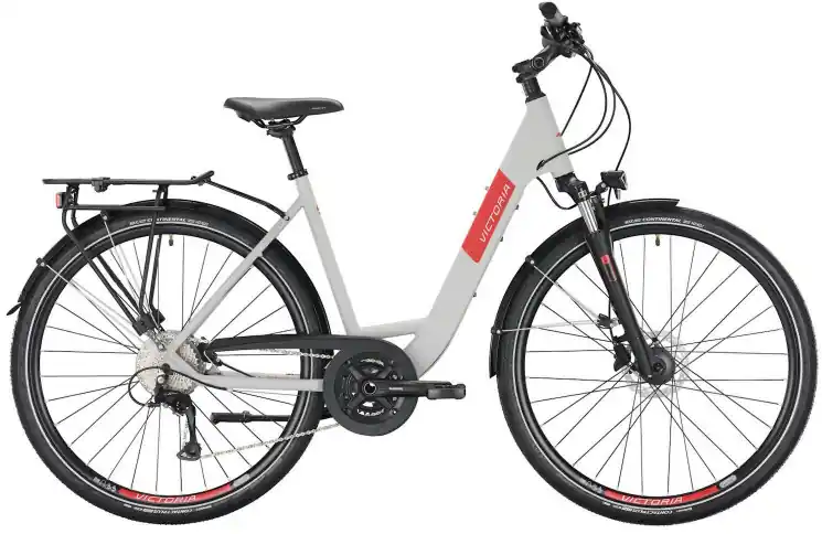 VICTORIA Trekkingfiets Trekking 4.7 28"/56cm-L/18/supersonic zilver mat - zwart/02979631 Superprijs