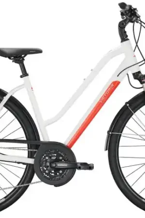 VICTORIA Trekkingfiets Trekking 8.6 28"/46cm-S/30/bianco wit/02980100 Hoge Kwaliteit