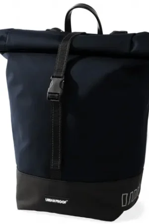 Alleen Vandaag Gerecyclede enkele fietstas Urban Proof Rolltop 20 liter 30x15x42cm - blauw