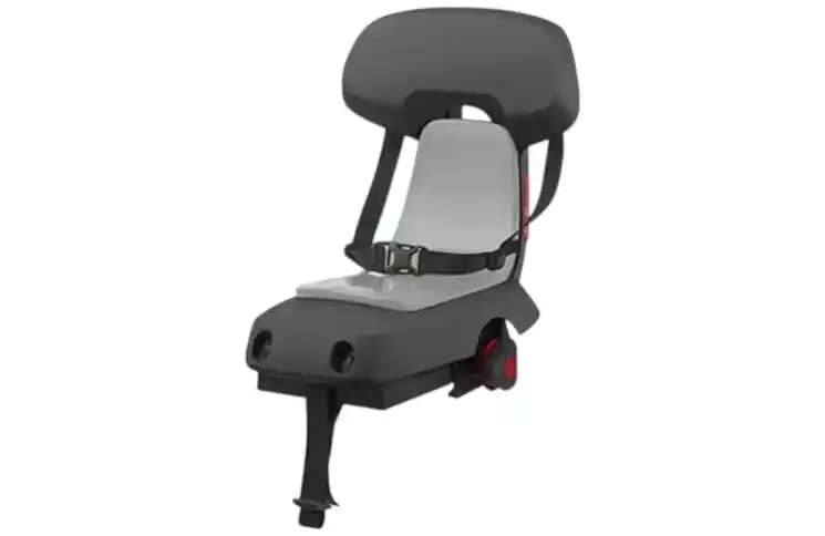 Polisport Guppy junior light achterzitje. Kleur grijs. Uitgeklede versie. Geleverd zonder transparante beschermplaten en kabelbinders. Fabrieksprijs