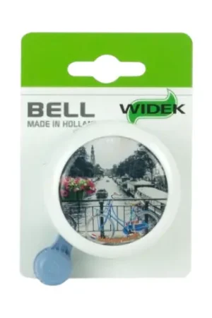 WIDEK 004931 FIETSBEL WIT BRUG BIJ GRACHT OP KAART Tijdelijk Beschikbaar