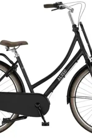 Damesfiets Altec Vintage 28"/50cm/Mat-zwart/Transportfiets/N-3 Koopje