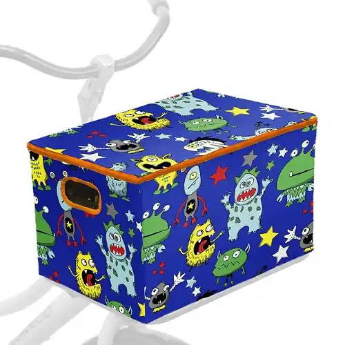 Fietskrathoes XL Allover monsters donkerblauw Actieprijs