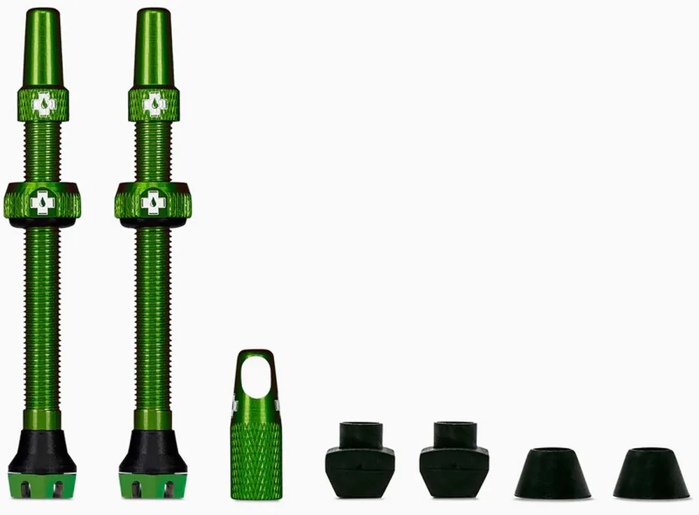 Lage Prijs Muc-Off Gloednieuwe binnenbandloze ventielen - ventiel 44 mm groen