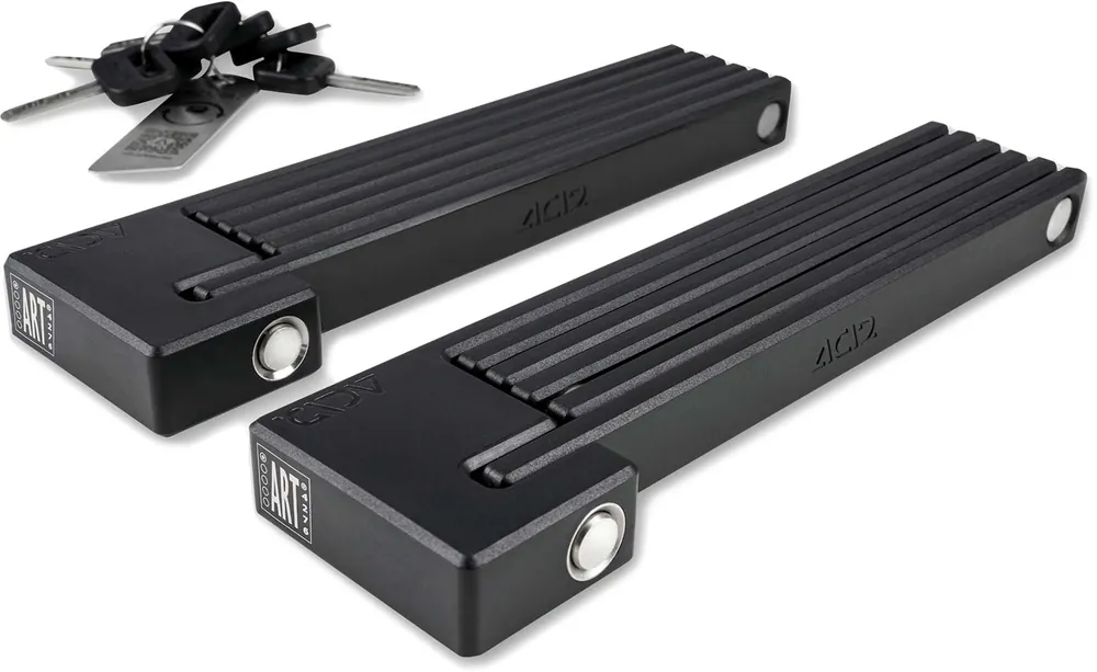 ACID Faltschloss RIGID 100 PURE TWIN PACK - zwart 1000mm Premium