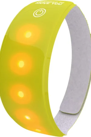 WOWOW LED reflecterende polsband Lichtband geel maat XL Must-Have