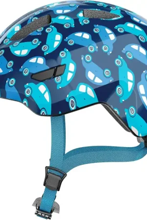 Abus Smiley 3.0 LED Blauw Auto Fietshelm Goedkoop