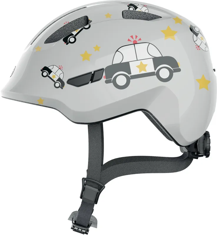 Abus Smiley 3.0 - Grey Police - Kinder Fietshelm Exclusieve Aanbieding