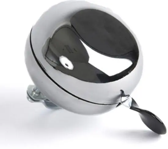 Bel Ding Dong Chroom / Zilver Niet Verkeerd 60MM Gratis Retour