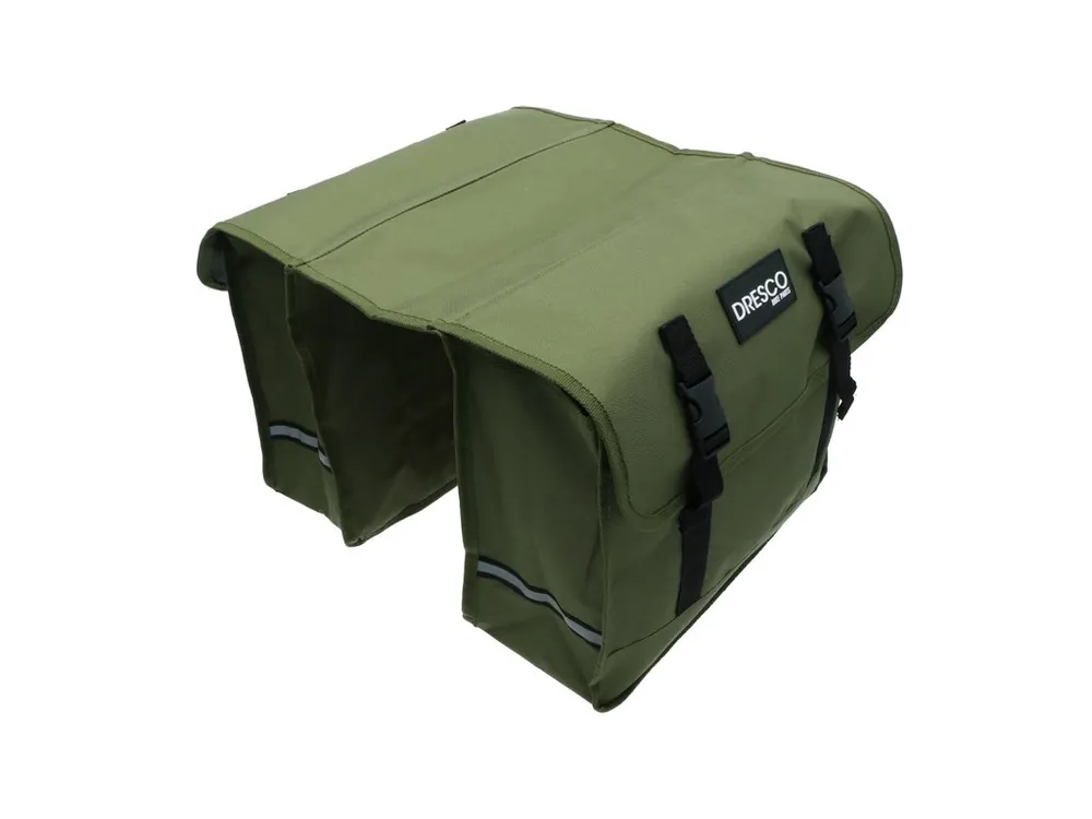 Koop Online Dresco Dubbele Fietstas Basic - 30 Liter - Groen