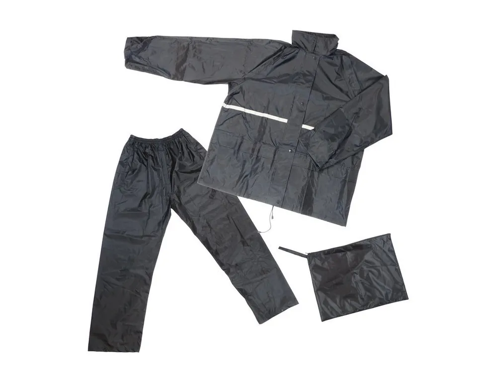 Direct Beschikbaar Dresco Regenpak Unisex - Zwart - Alle Maten