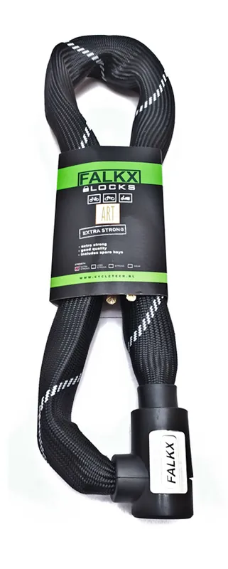 Falkx Kettingslot - Art2 Goedgekeurd - 110 CM - Zwart Lage Kosten