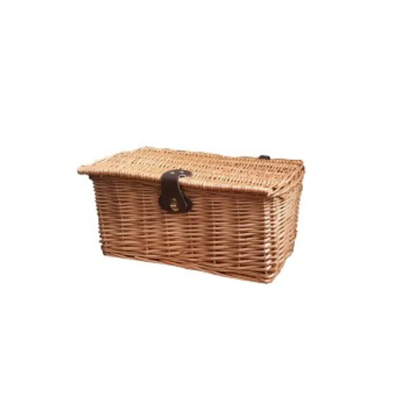 Falkx Rieten Fietsmand - 24L - Rotan - Met Klep Rechtstreeks Van De Fabrikant