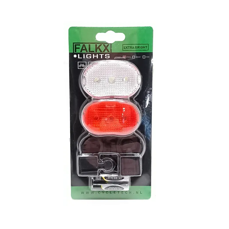 Falkx Verlichtingsset Batterij - Fietsverlichting Shop Nu