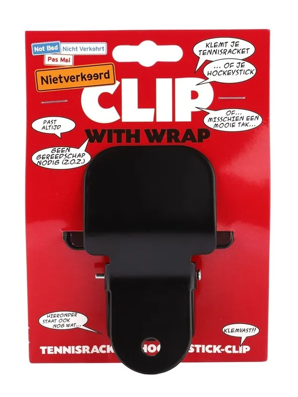 NietVerkeerd Klem Voor Hockey/Racketclip - Incl. Kabelbinders - Zwart Lage Kosten