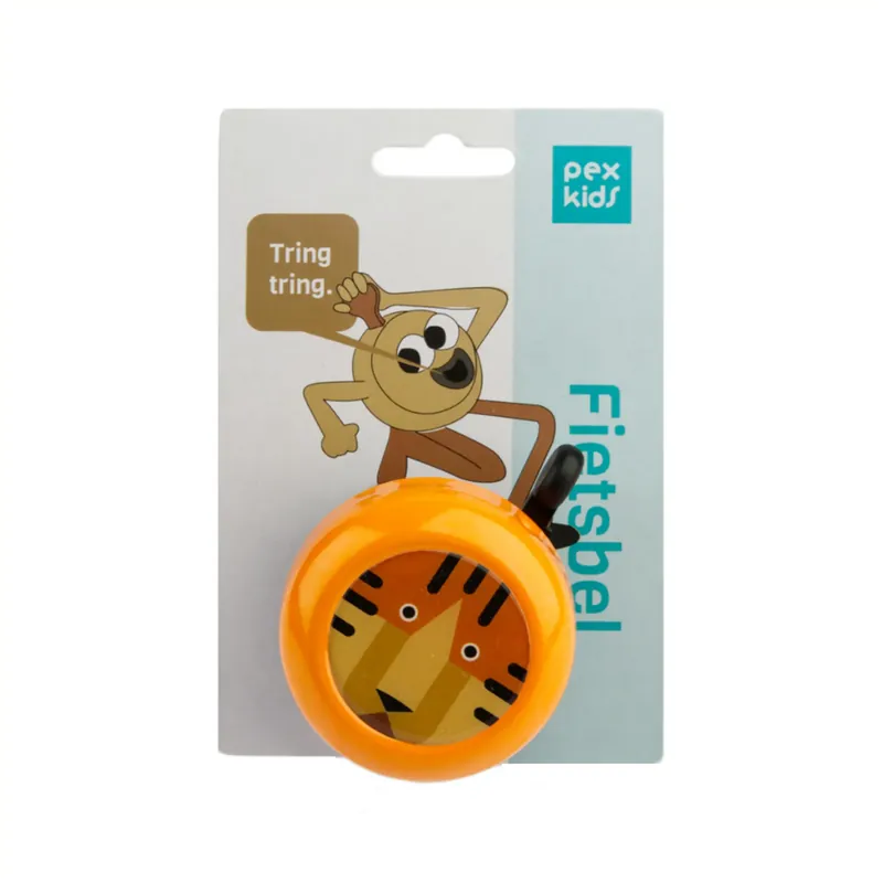 PexKids Fietsbel - Kinder Fietsbel - Tijger - Oranje Snelle Levering