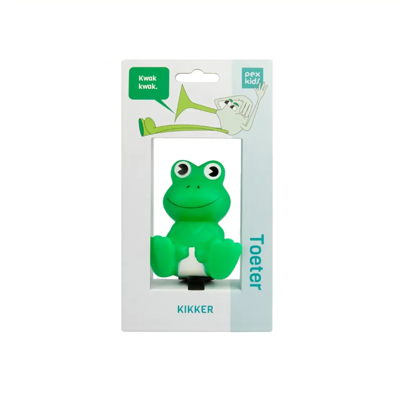 Uitverkoop PexKids Fietstoeter - Kinder Fietsbel - Kikker - Groen