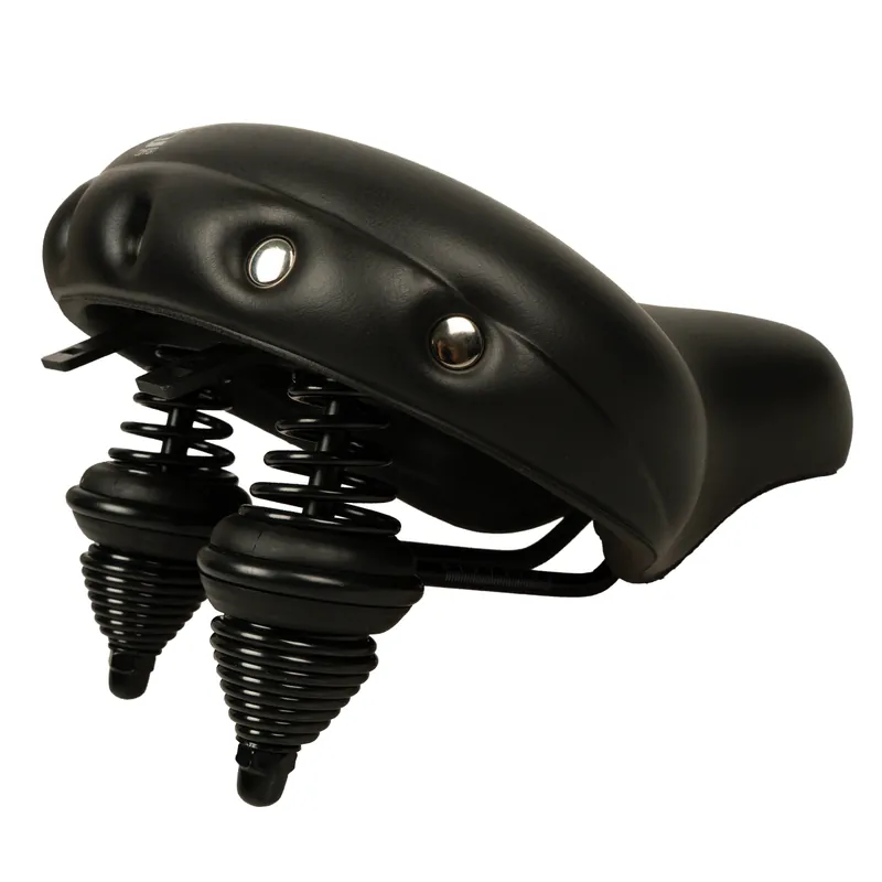 Selle Comfort Drifter Fietszadel - Zwart - Met Hangveren Gereduceerde Prijs