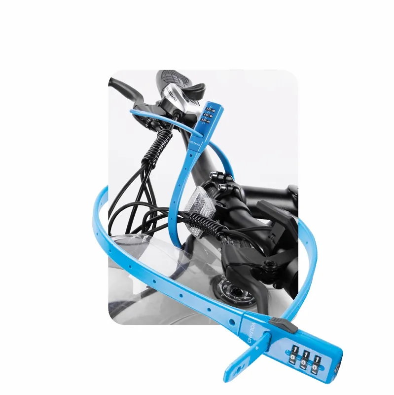 Voltano Accuslot Bagagedrager - Fietshelm / Tas Codeslot - Blauw - Reisslot Speciale Aanbieding