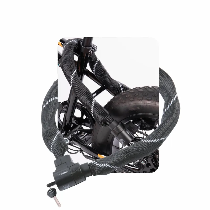 Uitverkoop Voltano ART4 Kettingslot Solid - Zwart - 110 CM - Vaste Slotkop