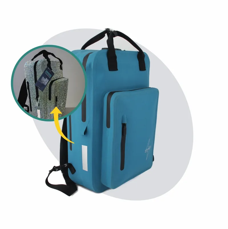 Aanbieding Voltano City Enkele Fietstas Rugzak E-bike - Reflective Blauw - Codeslot - Laptopvak - Waterdicht